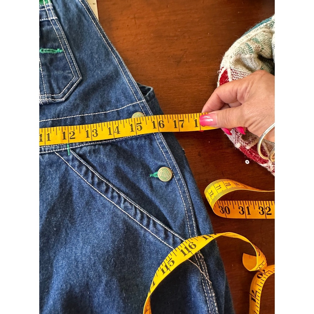 Liberty Overalls Blue Denim Bib Overalls Painter Workwear Size Medium Vintage - Picture 14 of 16